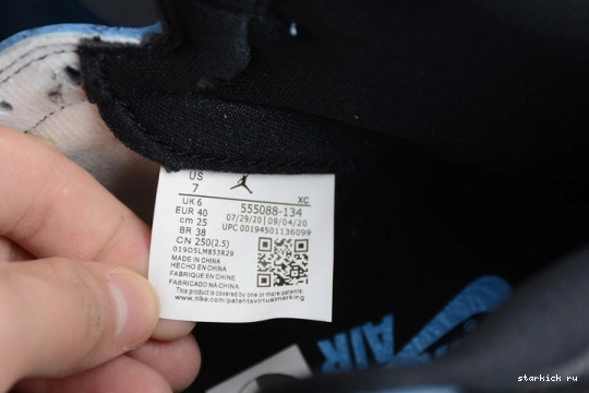 1 Jordan 555088-134 Black White High 555088-134 University AIR Retro Blue 0426